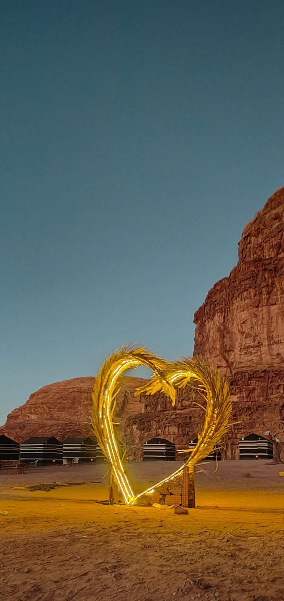 Wadi Rum Desert Heart Camp מראה חיצוני תמונה